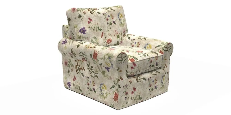 Bignor Chair in Two Tone Plain Biscuit. Loose cover option available