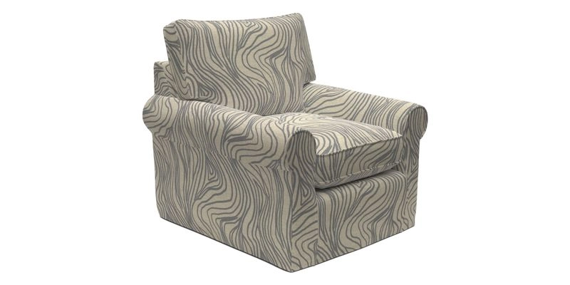 Bignor Chair in Two Tone Plain Biscuit. Loose cover option available