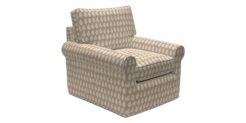 Bignor Chair in Two Tone Plain Biscuit. Loose cover option available
