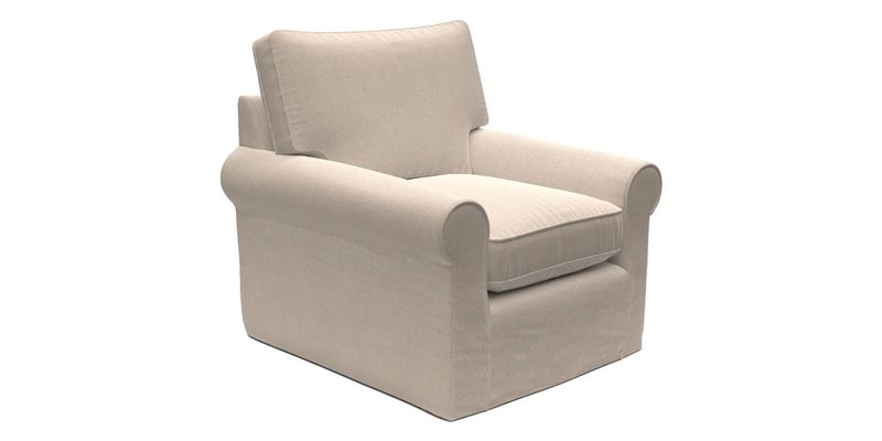 Bignor Chair in Two Tone Plain Biscuit. Loose cover option available