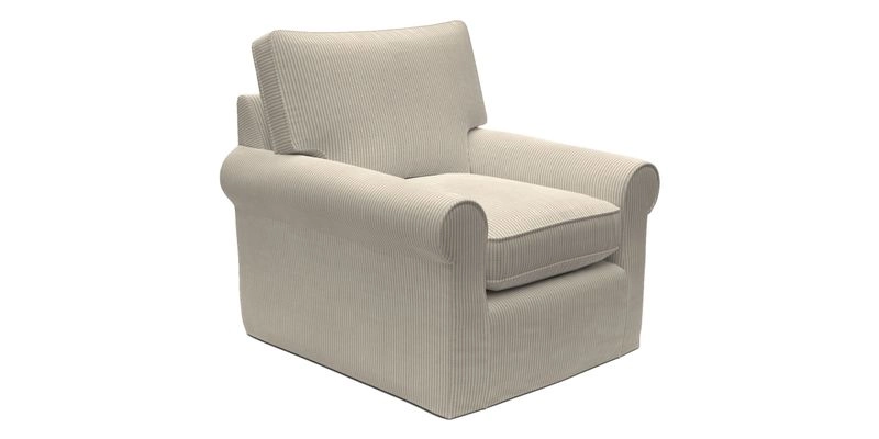 Bignor Chair in Two Tone Plain Biscuit. Loose cover option available