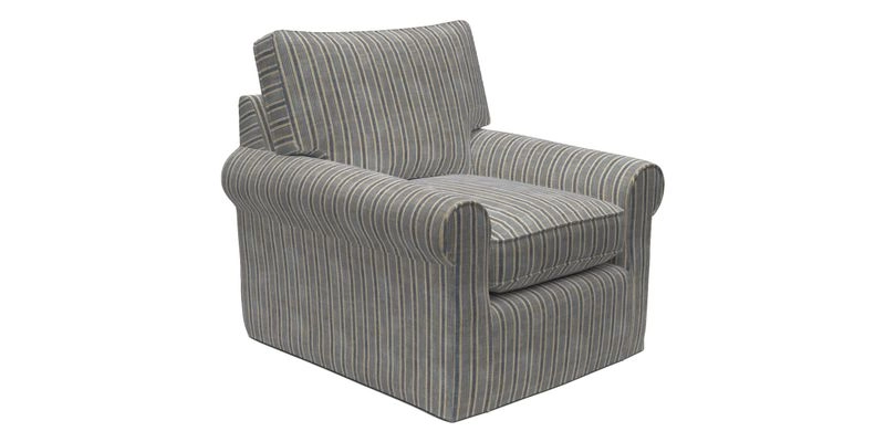 Bignor Chair in Two Tone Plain Biscuit. Loose cover option available