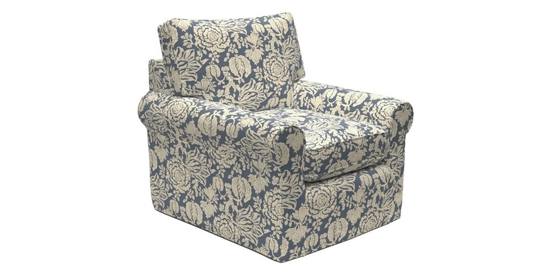 Bignor Chair in Two Tone Plain Biscuit. Loose cover option available