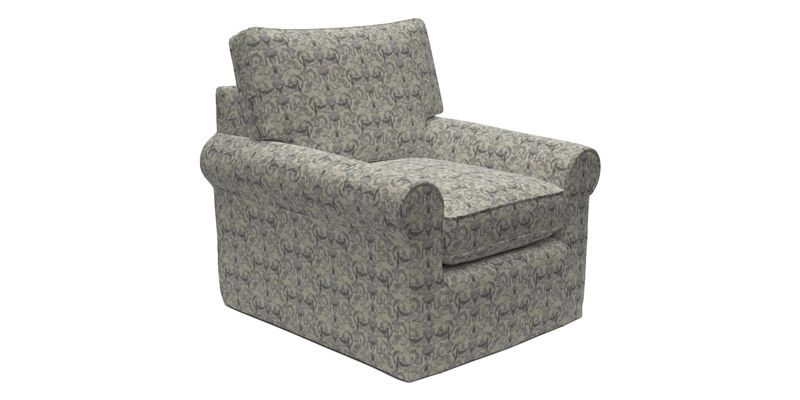 Bignor Chair in Two Tone Plain Biscuit. Loose cover option available