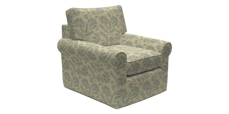 Bignor Chair in Two Tone Plain Biscuit. Loose cover option available