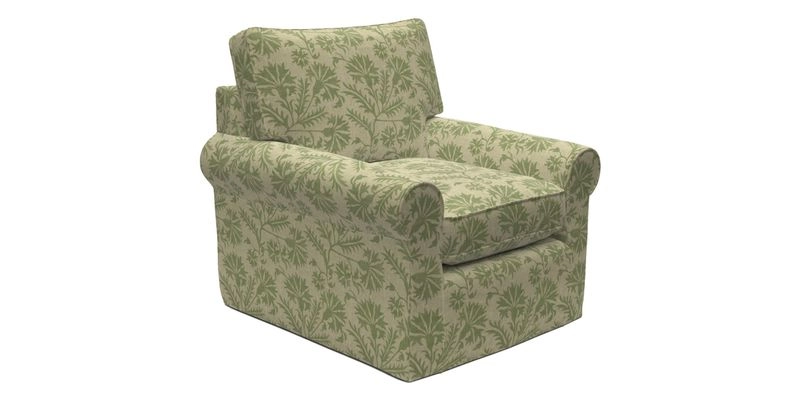 Bignor Chair in Two Tone Plain Biscuit. Loose cover option available