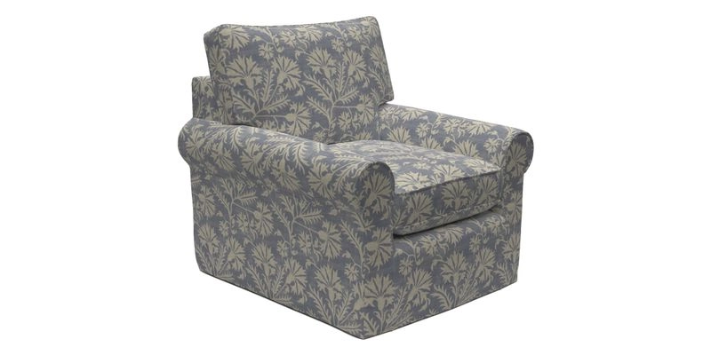 Bignor Chair in Two Tone Plain Biscuit. Loose cover option available