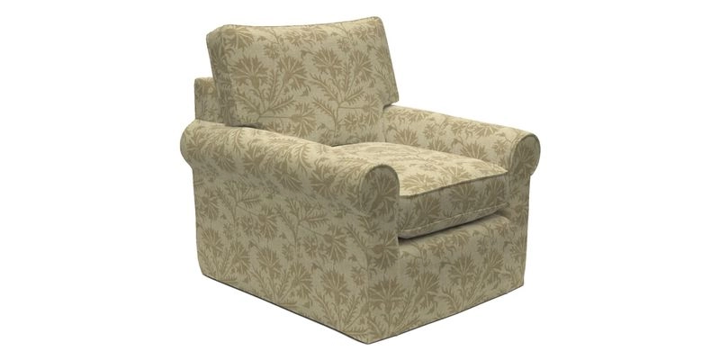 Bignor Chair in Two Tone Plain Biscuit. Loose cover option available