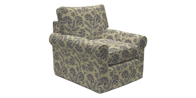 Bignor Chair in Two Tone Plain Biscuit. Loose cover option available