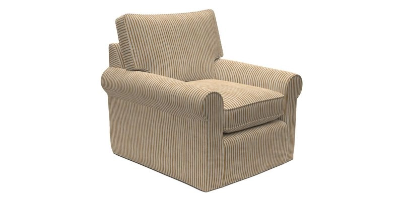 Bignor Chair in Two Tone Plain Biscuit. Loose cover option available