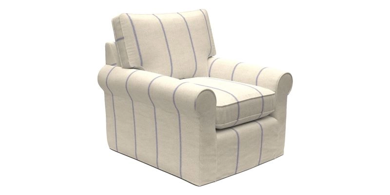 Bignor Chair in Two Tone Plain Biscuit. Loose cover option available