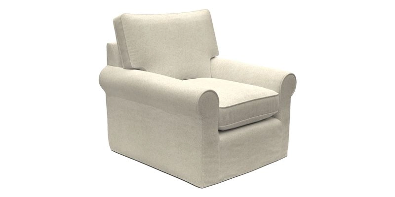 Bignor Chair in Two Tone Plain Biscuit. Loose cover option available