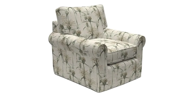 Bignor Chair in Two Tone Plain Biscuit. Loose cover option available