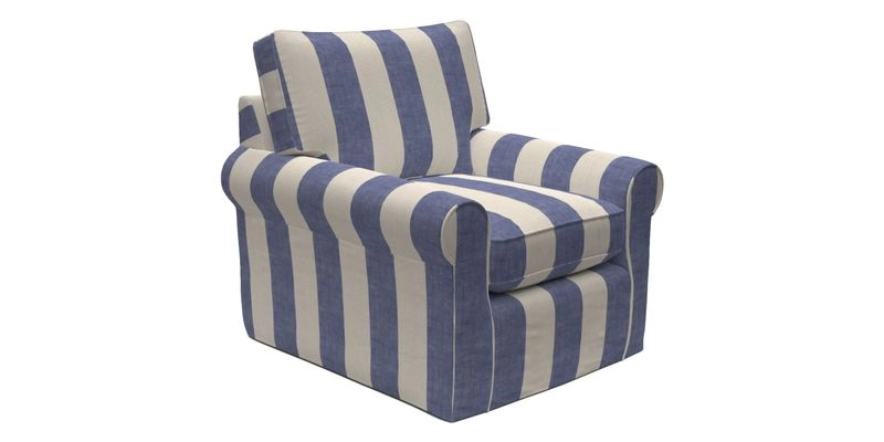 Bignor Chair in Two Tone Plain Biscuit. Loose cover option available