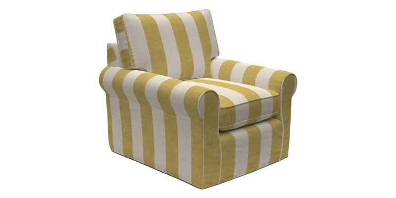 Bignor Chair in Two Tone Plain Biscuit. Loose cover option available