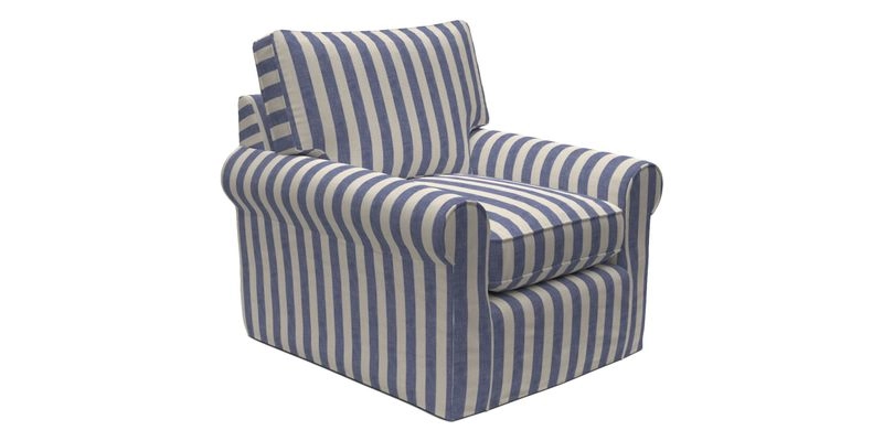 Bignor Chair in Two Tone Plain Biscuit. Loose cover option available