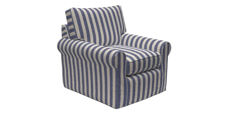 Bignor Chair in Two Tone Plain Biscuit. Loose cover option available