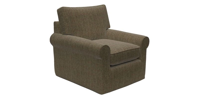 Bignor Chair in Two Tone Plain Biscuit. Loose cover option available