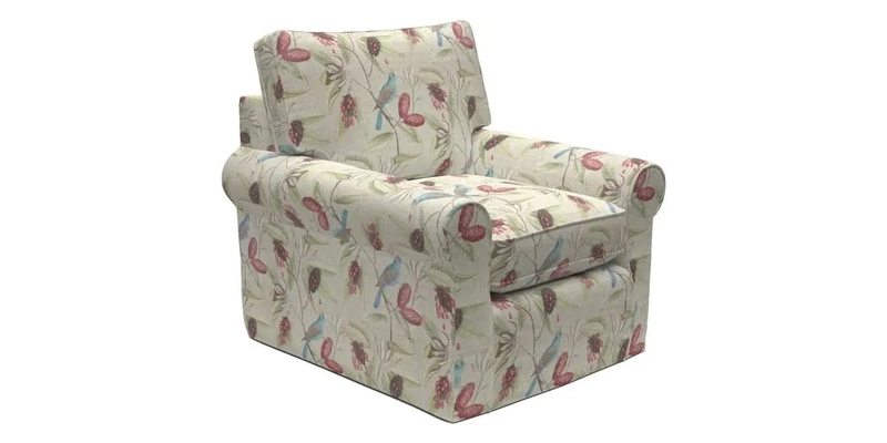 Bignor Chair in Two Tone Plain Biscuit. Loose cover option available