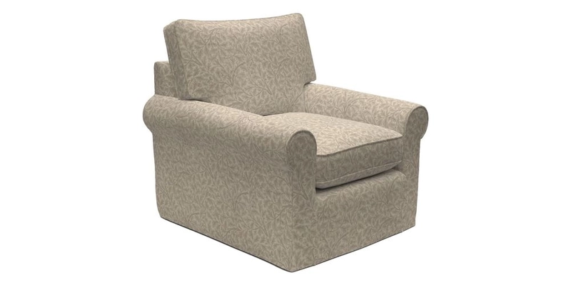 Bignor Chair in Two Tone Plain Biscuit. Loose cover option available