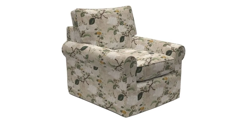 Bignor Chair in Two Tone Plain Biscuit. Loose cover option available