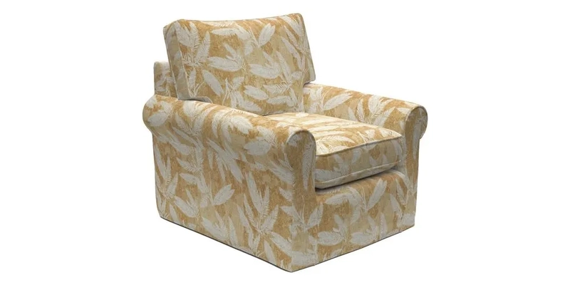 Bignor Chair in Two Tone Plain Biscuit. Loose cover option available