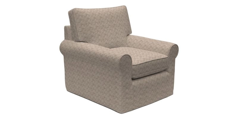 Bignor Chair in Two Tone Plain Biscuit. Loose cover option available