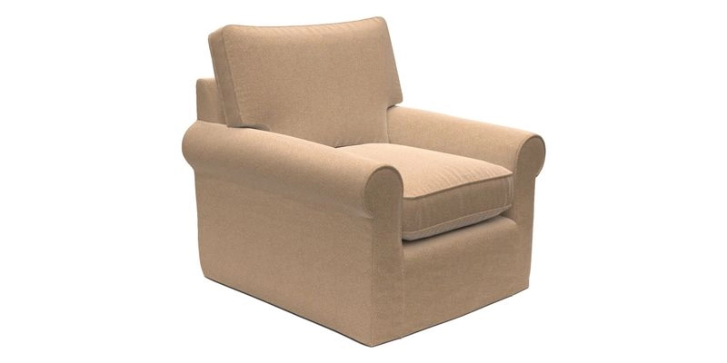 Bignor Chair in Two Tone Plain Biscuit. Loose cover option available