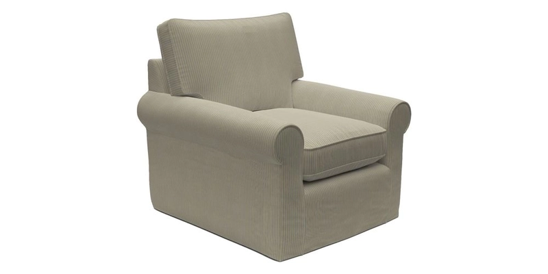 Bignor Chair in Two Tone Plain Biscuit. Loose cover option available