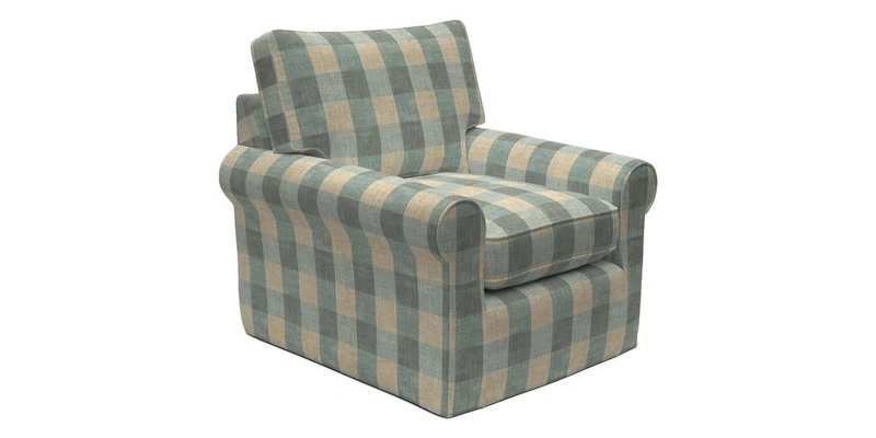 Bignor Chair in Two Tone Plain Biscuit. Loose cover option available