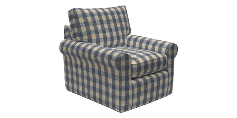 Bignor Chair in Two Tone Plain Biscuit. Loose cover option available
