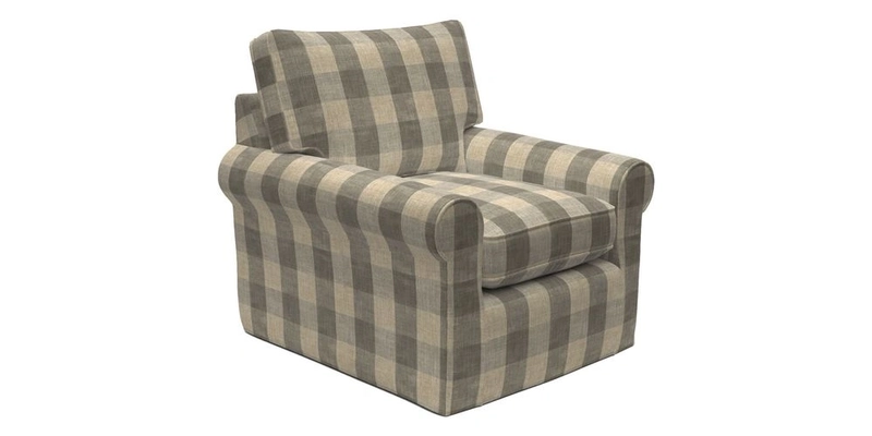 Bignor Chair in Two Tone Plain Biscuit. Loose cover option available