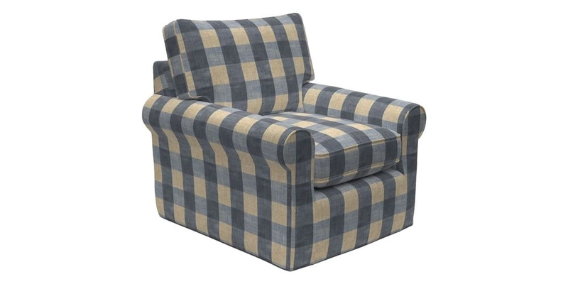 Bignor Chair in Two Tone Plain Biscuit. Loose cover option available