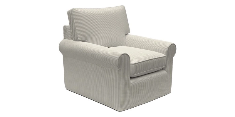 Bignor Chair in Two Tone Plain Biscuit. Loose cover option available
