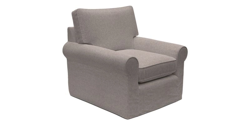 Bignor Chair in Two Tone Plain Biscuit. Loose cover option available