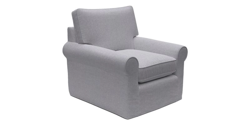 Bignor Chair in Two Tone Plain Biscuit. Loose cover option available