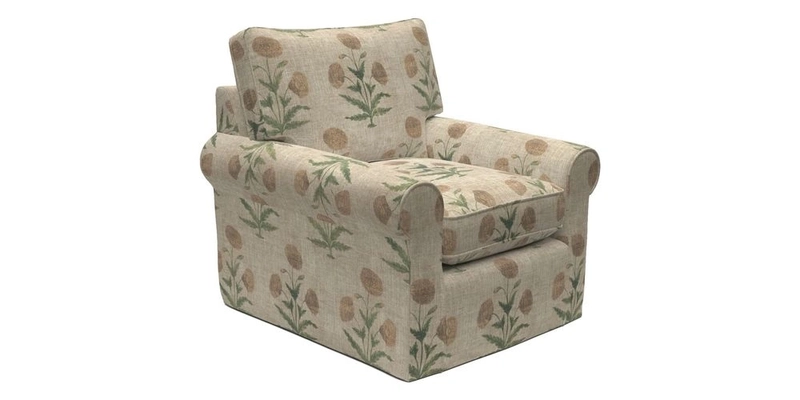 Bignor Chair in Two Tone Plain Biscuit. Loose cover option available