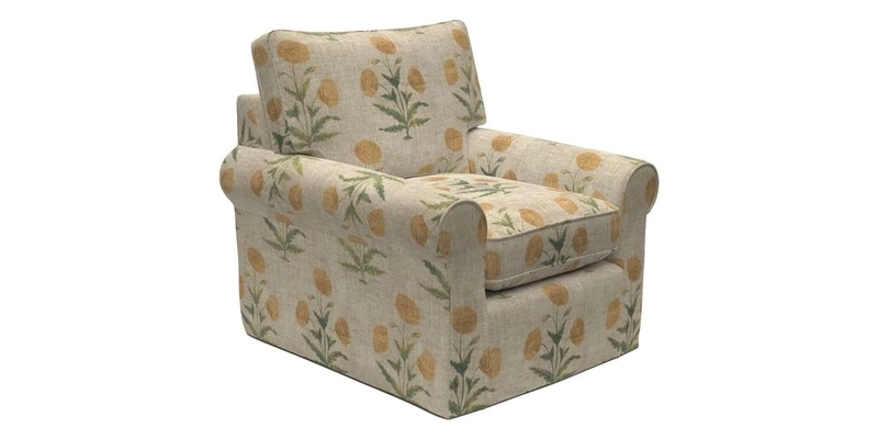 Bignor Chair in Two Tone Plain Biscuit. Loose cover option available