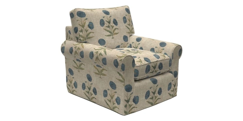 Bignor Chair in Two Tone Plain Biscuit. Loose cover option available