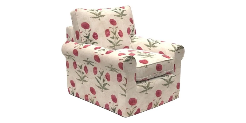 Bignor Chair in Two Tone Plain Biscuit. Loose cover option available