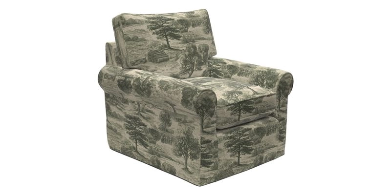 Bignor Chair in Two Tone Plain Biscuit. Loose cover option available