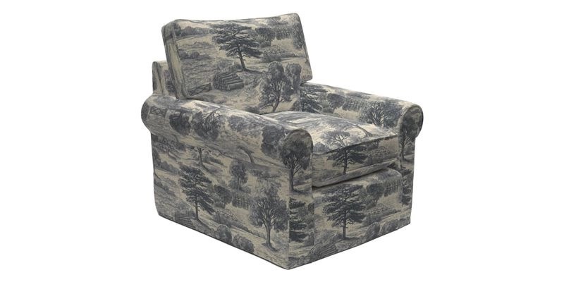 Bignor Chair in Two Tone Plain Biscuit. Loose cover option available
