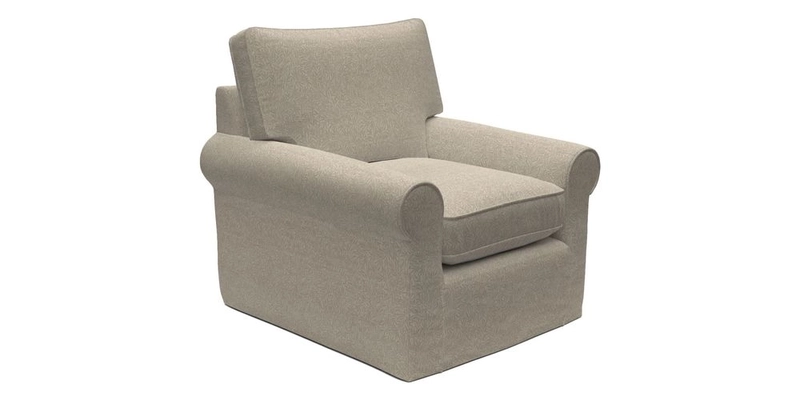 Bignor Chair in Two Tone Plain Biscuit. Loose cover option available