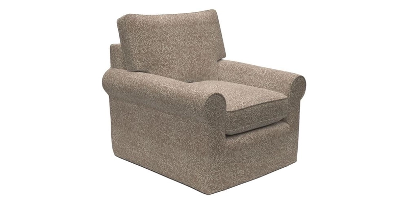 Bignor Chair in Two Tone Plain Biscuit. Loose cover option available