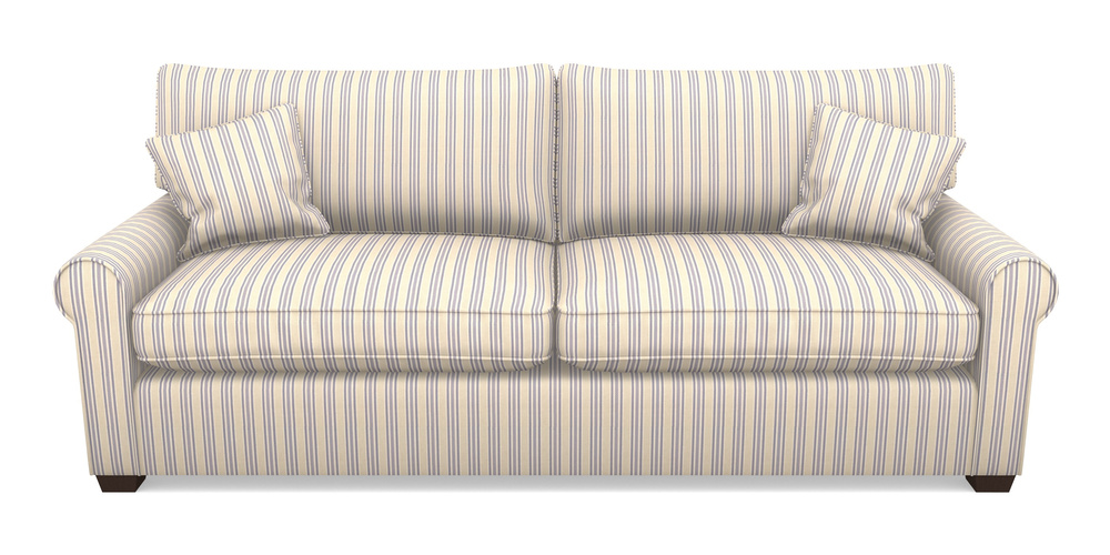 Product photograph of Bignor 4 Seater Sofa In Cloth 22 - Racing Stripes Ayr - Blueberry from Sofas and Stuff Limited