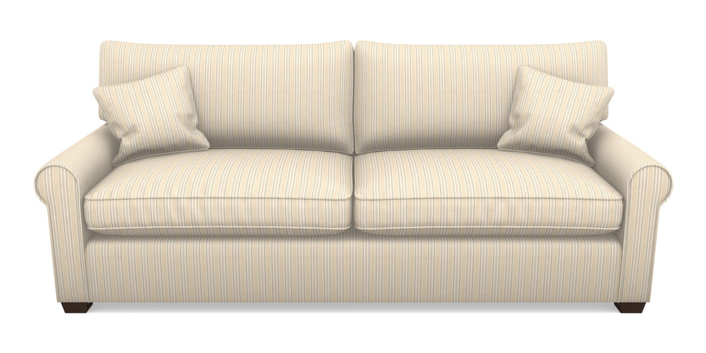 Product photograph of Bignor 4 Seater Sofa In Cloth 22 - Racing Stripes Ayr - Dove from Sofas and Stuff Limited