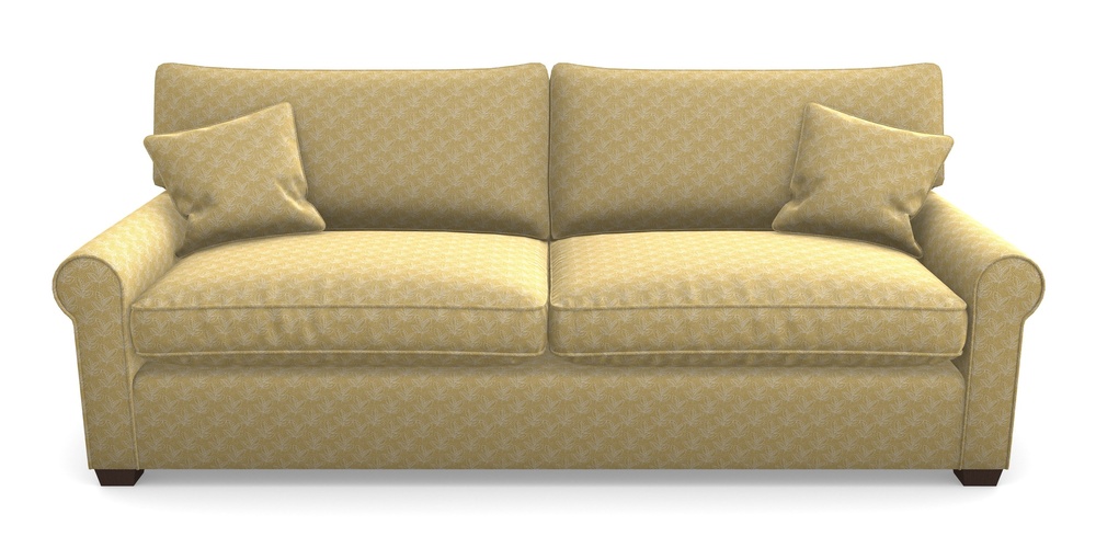 Product photograph of Bignor 4 Seater Sofa In Cloth 21 - Decorative Leaf - Canary from Sofas and Stuff Limited