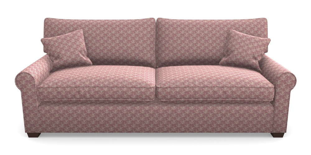 Product photograph of Bignor 4 Seater Sofa In Cloth 21 - Decorative Leaf - Cassis from Sofas and Stuff Limited