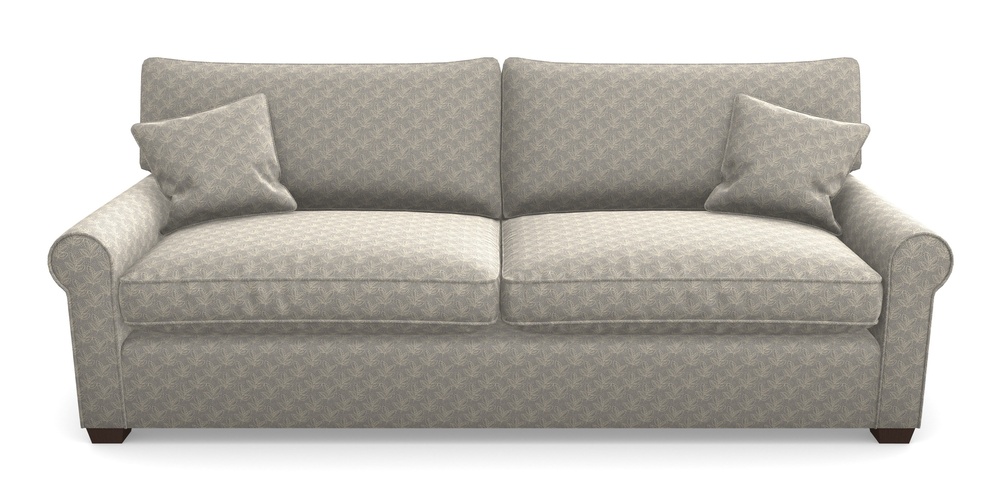 Product photograph of Bignor 4 Seater Sofa In Cloth 21 - Decorative Leaf - Magnesium from Sofas and Stuff Limited