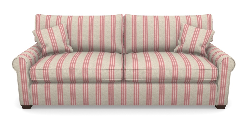 Product photograph of Bignor 4 Seater Sofa In Cloth 18 Stripes - Bengal - Cranberry from Sofas and Stuff Limited